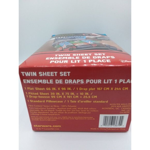 Star Wars Twin Sheet Set Microfiber Disney Kids Teens Bedding Space - Picture 7 of 8